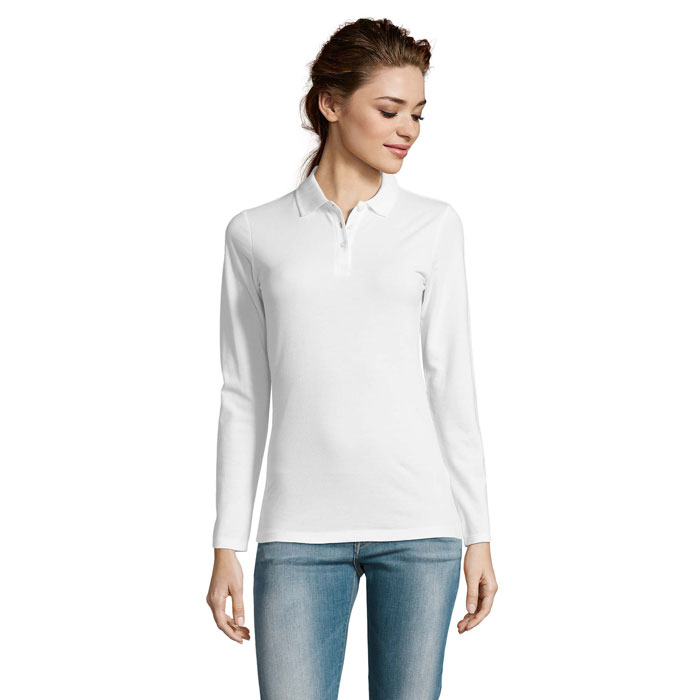 Polo femme personnalisable 180gr PERFECT WOMEN LSL Blanc 1